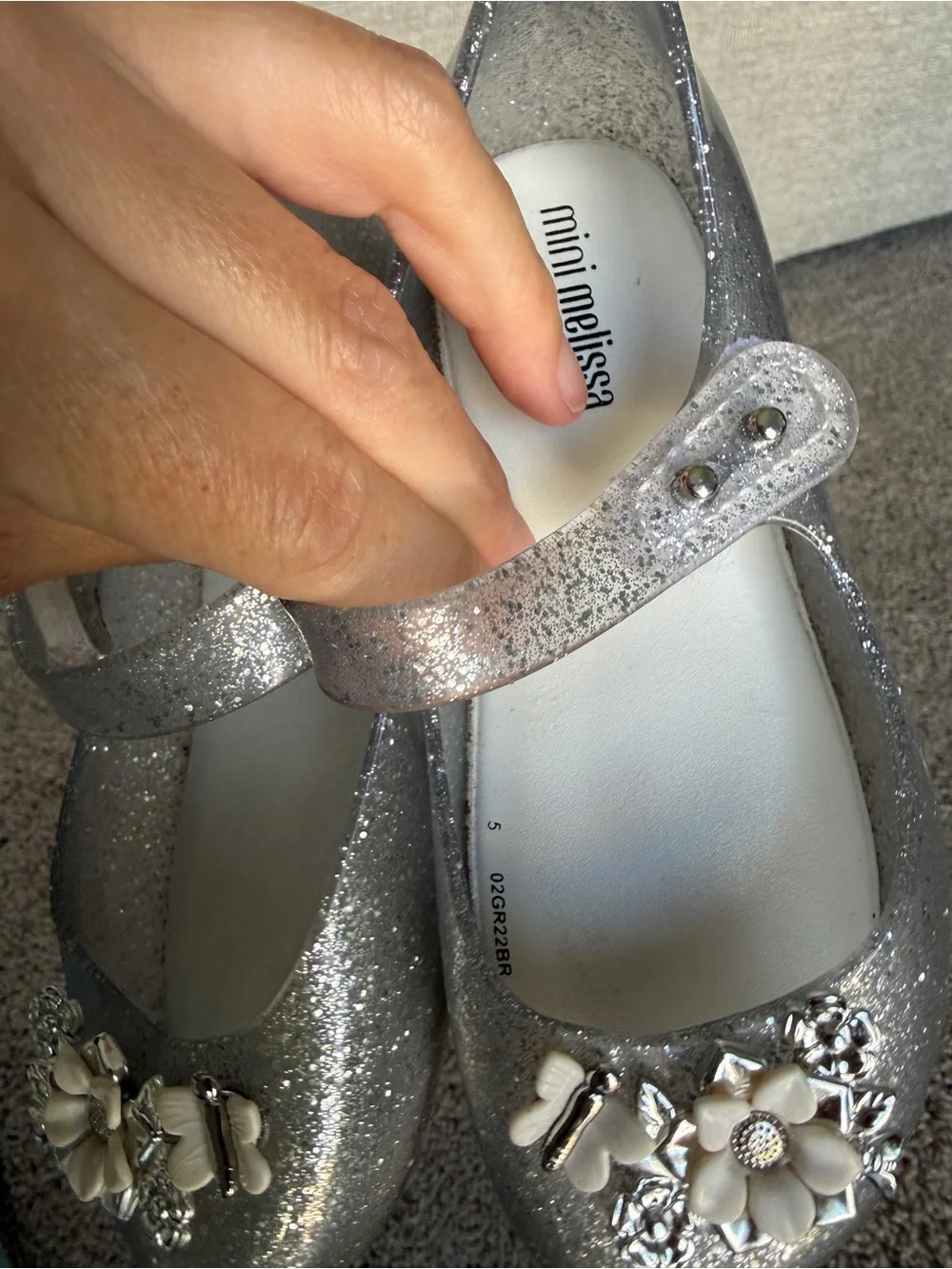 Mini Melissa sparkling silver
